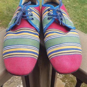 Dolce and Gabbana Summer canvas lace up derbies.Pre-owned in great gently used c